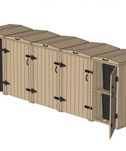 Bellus Quad Bin and 2 Recycling Box Storage